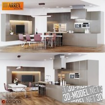 3d-модель Кухня Arrex Opale