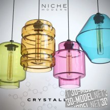 3d-модель Набор подвесов от Niche Modern - Crystalline