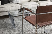 3d-модель Стеклянный стол, журнальный