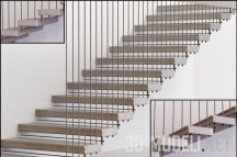 Современная лестница с подвесным креплением