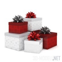 3d-модель Несколько коробок с подарками