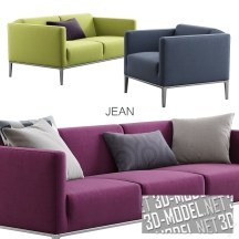 3d-модель Мягкая мебель Jean от B&B Italia