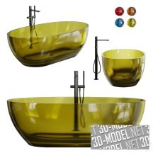 3d-модель Овальная ванна Reflex от Antonio Lupi из цветного акрила