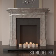 3d-модель Камин в английском стиле