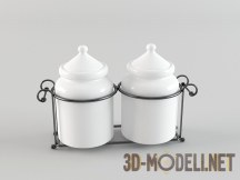 3d-модель Цилиндрические емкости для специй