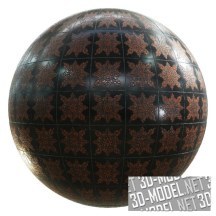 Текстура (материал): Черно-оранжевая керамическая плитка 60_39