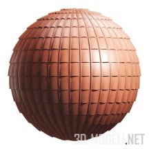 Текстура (материал): Крыша керамика терракота 8K