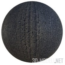 Текстура (материал): Черный асфальт с рельефными линиями