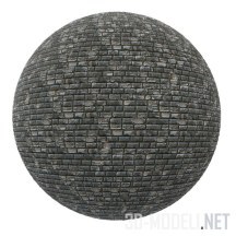 Текстура (материал): Стена из старого темного кирпича