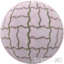 Текстура (материал): Розовая тротуарная бетонная плитка