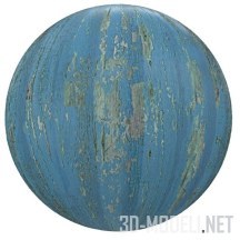 Текстура (материал): Старое дерево под синей краской 03