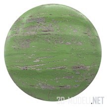 Текстура (материал): Старое дерево в зеленой краске