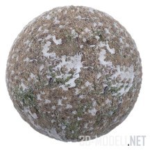 Текстура (материал): Мерзлая трава со снегом 01