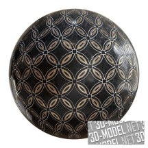 Текстура (материал): Black gold art deco tiles 64-66 4K