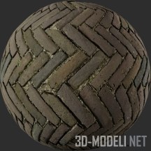 Текстура (материал): Каменный пол елочкой