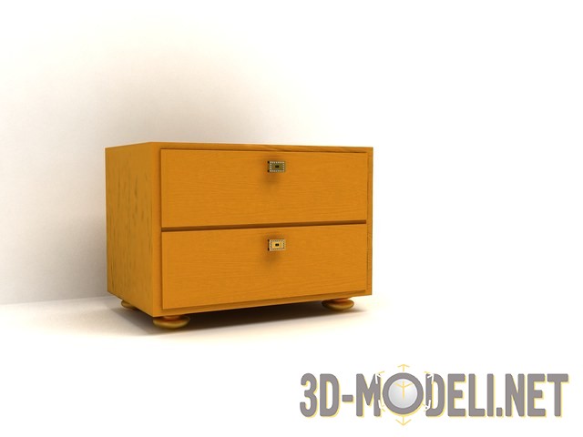 3D модель набор мебели для интерьера - тумба