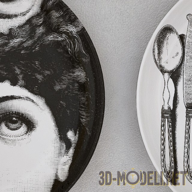 3D модель – Тарелки Fabulous Piero Fornasetti – настенный декор