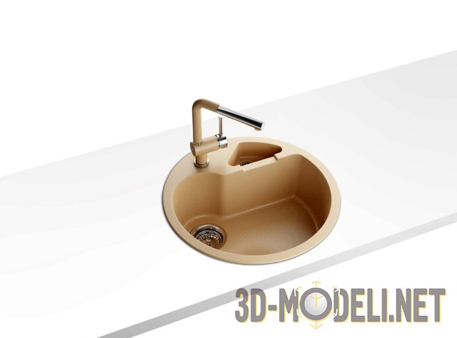 3D модель –  кухонная мойка Classic 50D