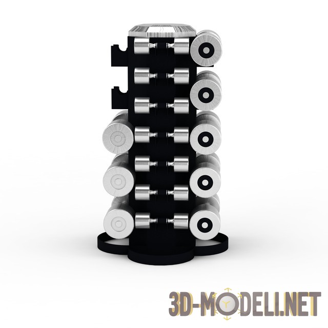 3D модель – Стойка с гантелями