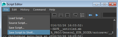 Создание собственных полок Shelves в Maya 2016