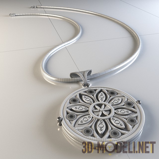 3D модель – Кулон из серебра