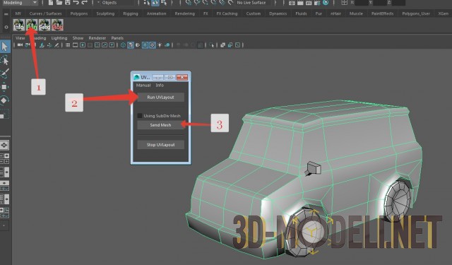 Делаем микроавтобус в Maya – Урок 2: развертка и текстуры