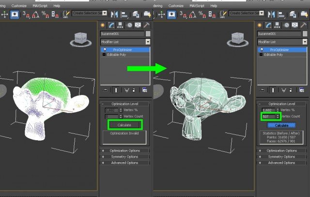 Уменьшение количества полигонов 3D модели в Autodesk 3Ds Max
