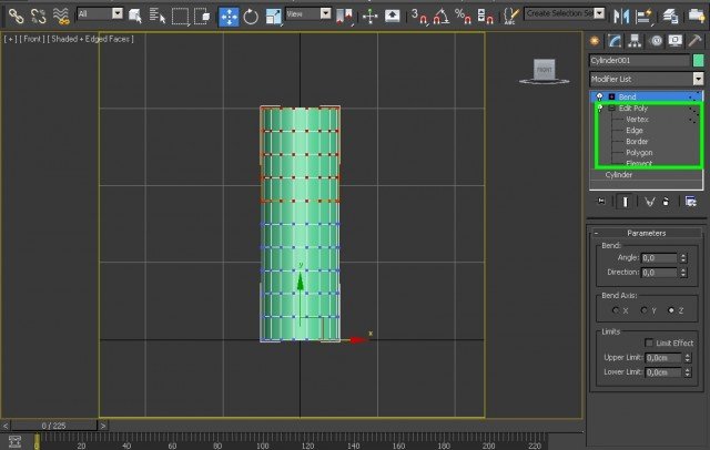 Как развернуть цилиндр 3d max