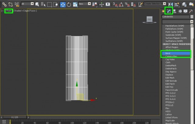 Как развернуть цилиндр 3d max