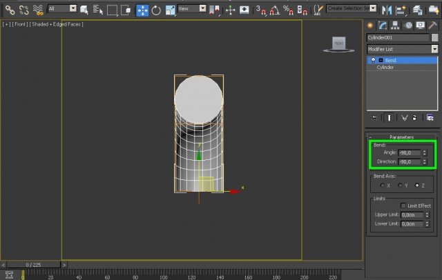 Как развернуть цилиндр 3d max