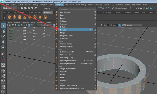Создание фонарика в Maya, рендер Keyshot