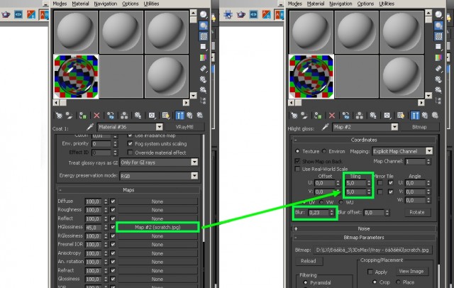 V-Ray: создание царапин при помощи «VRayBlendMtl»