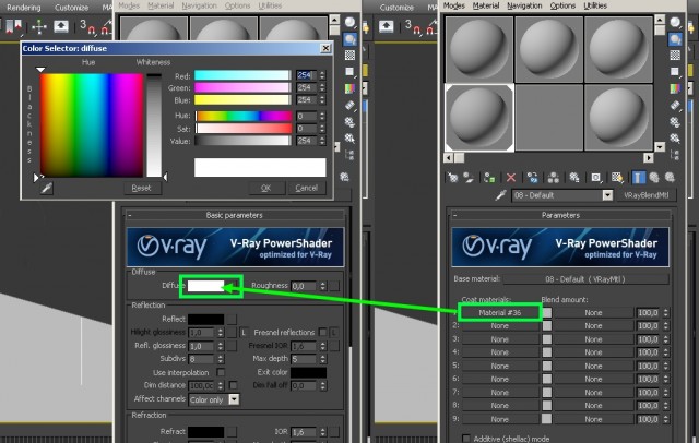 V-Ray: создание царапин при помощи «VRayBlendMtl»