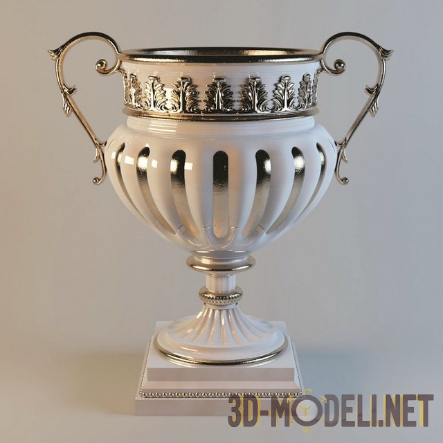 3d-модель Фарфоровая ваза классической формы
