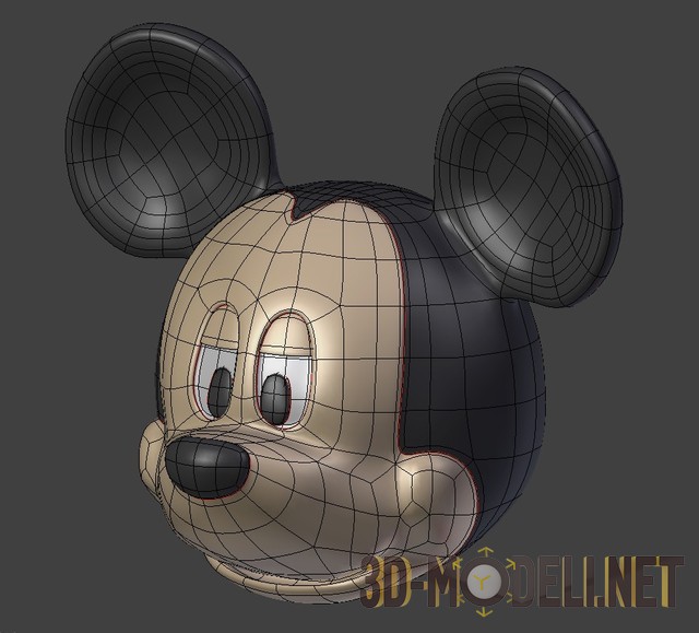3D модель – Голова Микки-Мауса