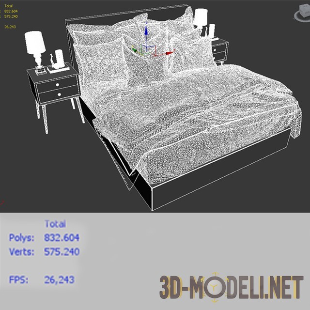 Кровать с тумбочками от ISTIKBAL Кровать с тумбочками от ISTIKBAL