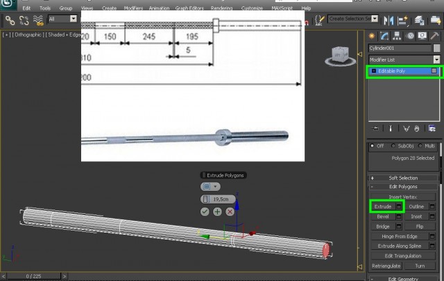 3ds Max – моделирование спортивной штанги