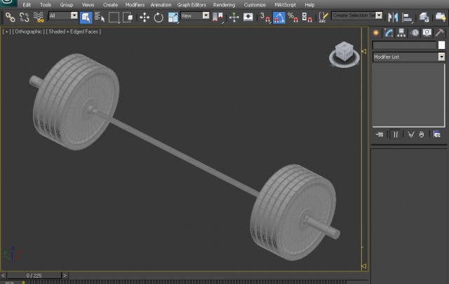 3ds Max – моделирование спортивной штанги