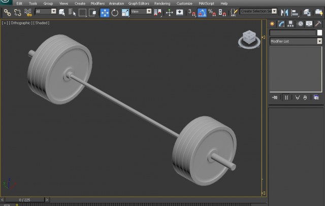 3ds Max – моделирование спортивной штанги