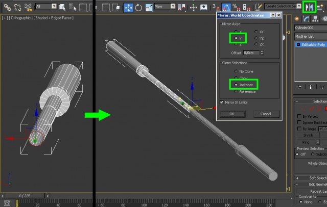 3ds Max – моделирование спортивной штанги
