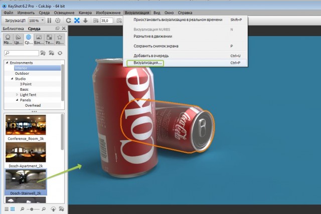 Делаем банку колы в Maya c рендером в Keyshot