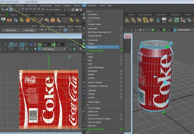 Делаем банку колы в Maya c рендером в Keyshot