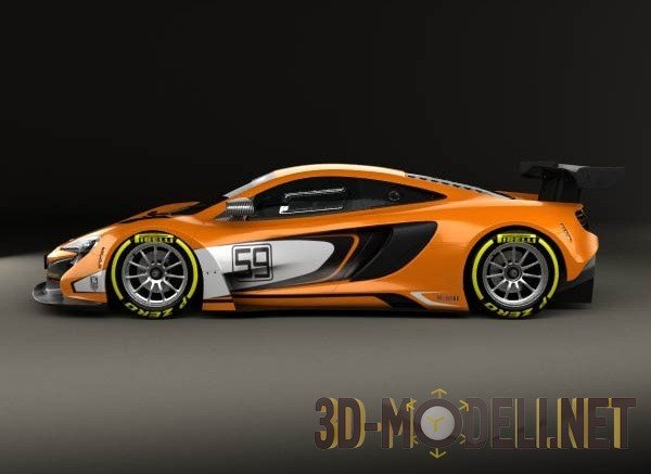 3D-модель Спорткар McLaren 650S GT3 2015 вид 2