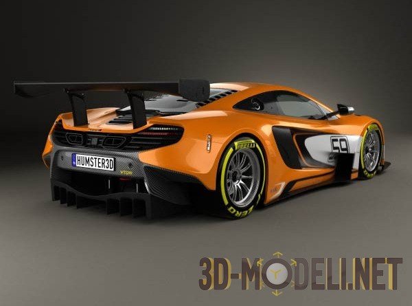 3D-модель Спорткар McLaren 650S GT3 2015 вид 3