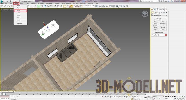 Создание интерьера с нуля: Урок 5