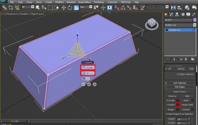 3ds Max: создание слитка золота
