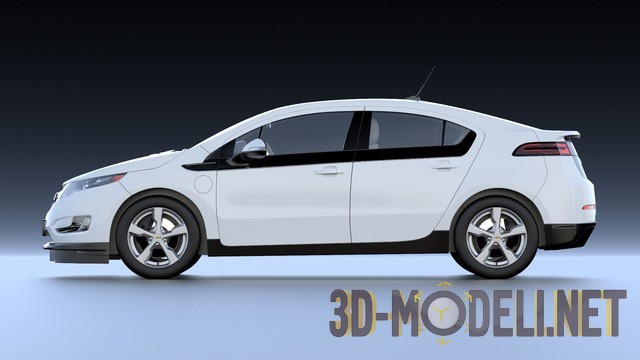 3d-модель Компактный автомобиль Chevrolet Volt - вид сбоку