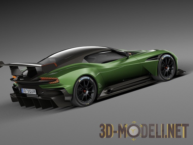 3d-модель Спорткар Aston Martin Vulcan 2016 вид сзади
