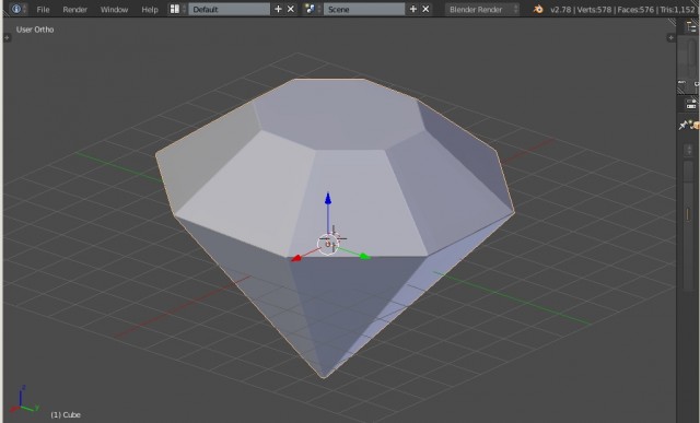 Простой способ моделирования бриллианта в Blender