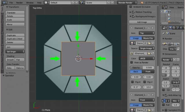 Простой способ моделирования бриллианта в Blender